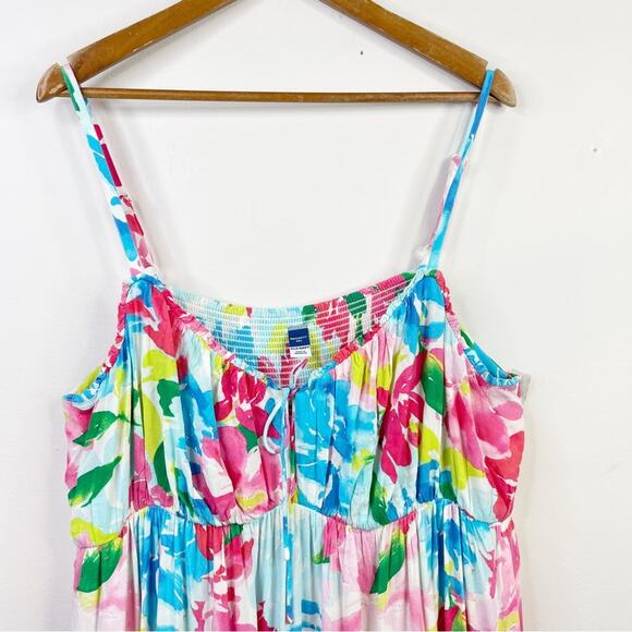 Old Navy Fit and Flare Tropical Floral Flowy Sleeveless Maternity Midi Dress XXL - Picture 3 of 15